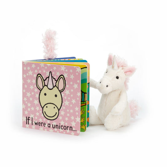 Jellycat If I were a Unicorn Book and Bashful Unicorn Small