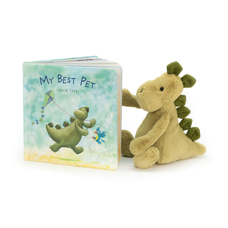 Jellycat My Best Pet Book and Bashful Dino Medium