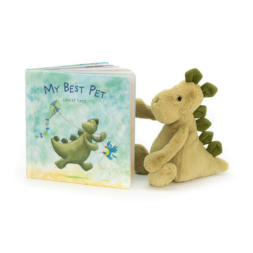 Jellycat My Best Pet Book and Bashful Dino Medium