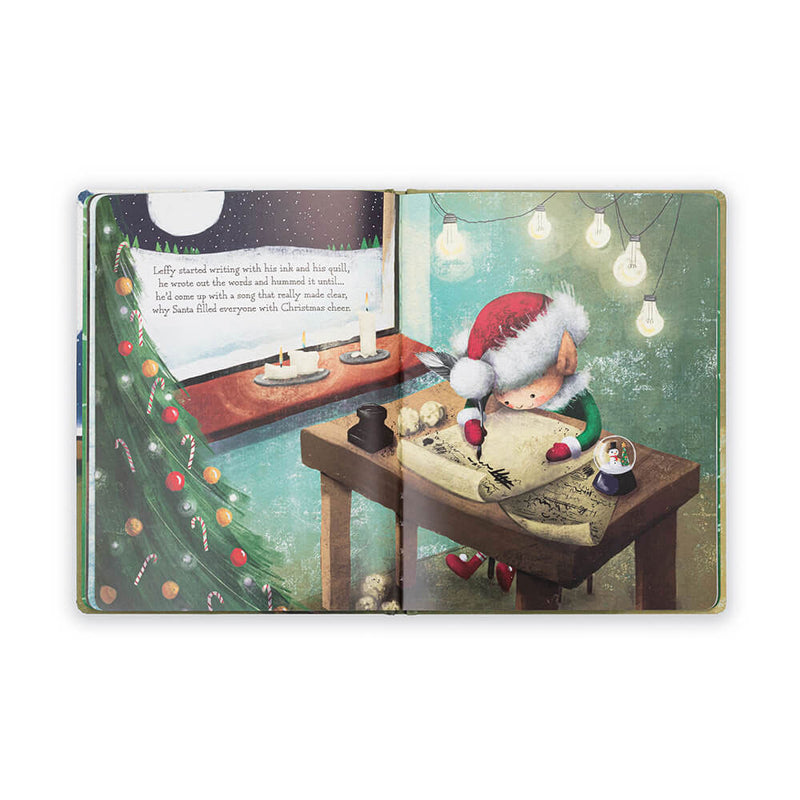 Jellycat Leffy's Christmas Gift Book and Leffy Elf Medium