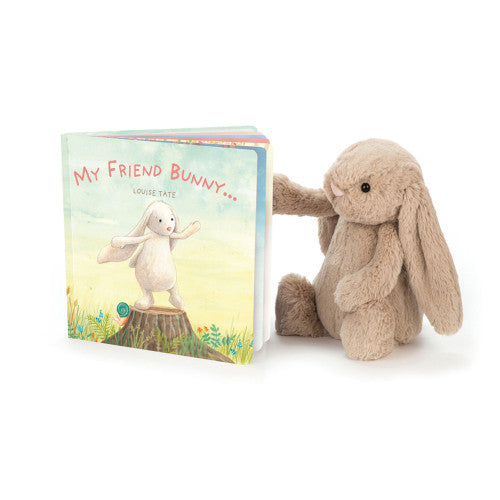 Jellycat My Friend Bunny Book and Bashful Beige Bunny Medium