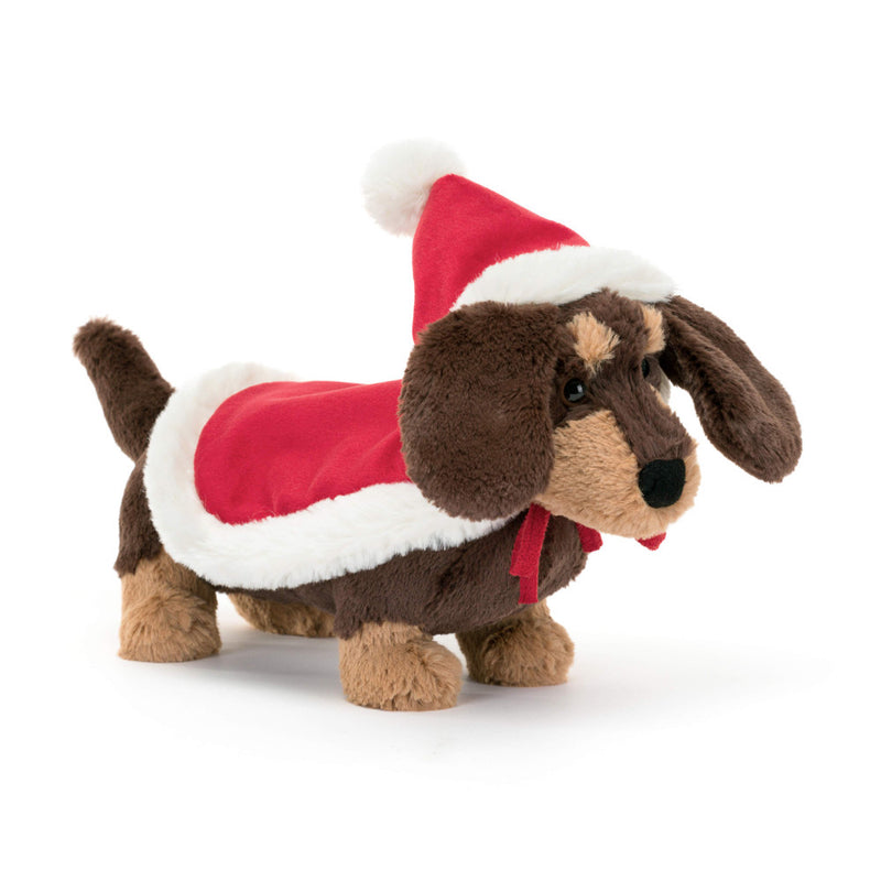 Jellycat Otto's Snowy Christmas Book and Winter Warmer Otto Sausage Dog
