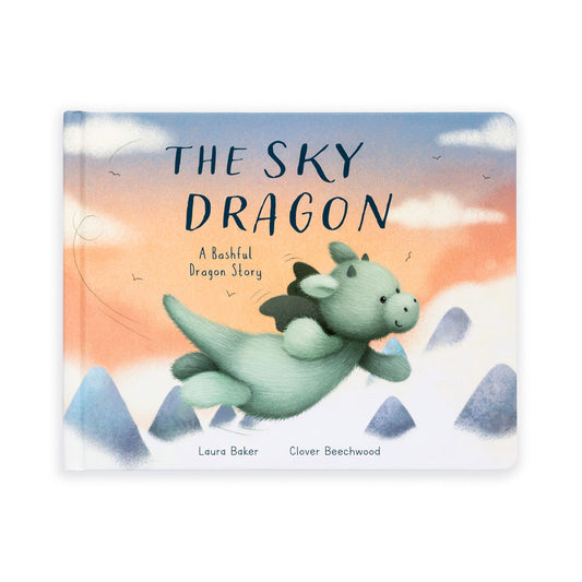 Jellycat The Sky Dragon Book and Bashful Dragon Medium