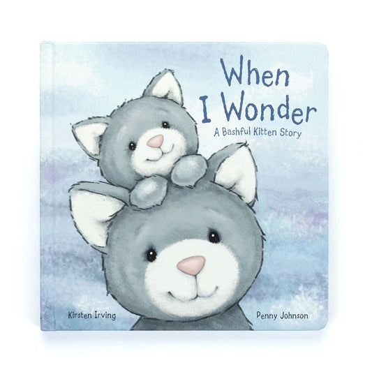 Jellycat When I Wonder Book and Bashful Grey Kitty Medium