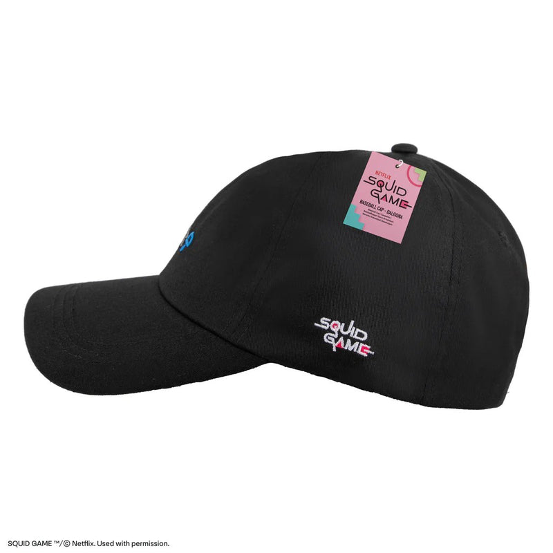 Squid Game Dalgona Baseball Cap, in display