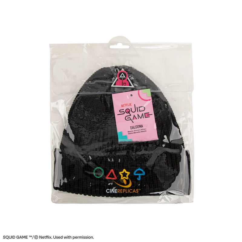 Squid Game Dalgona Beanie, packaging shot