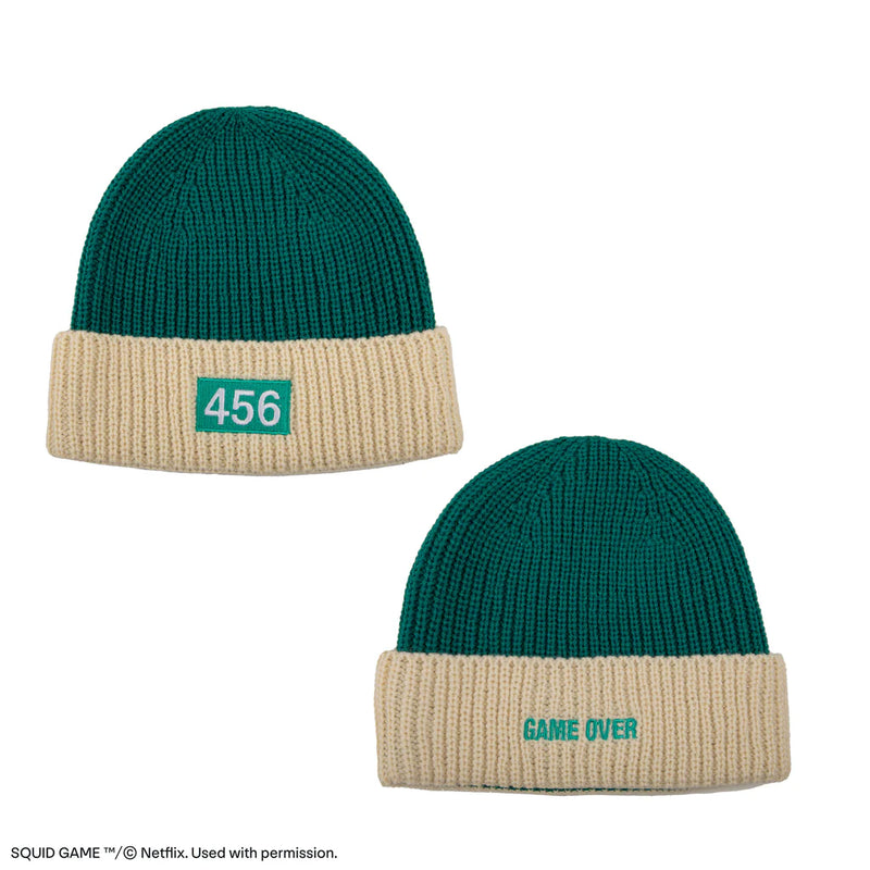 Squid Game Player 456 Beanie, close-up detail