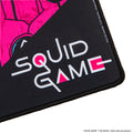 Squid Game Front Man and Guards Pink Desk Mat, side angle