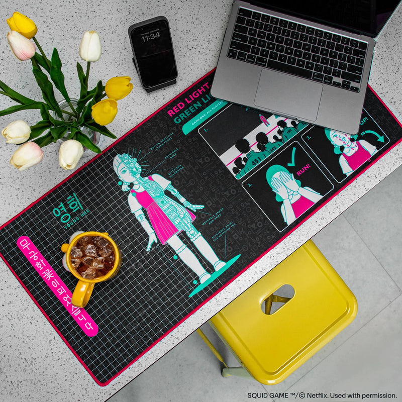 Squid Game Young-Hee Blueprint Desk Mat, alternate view