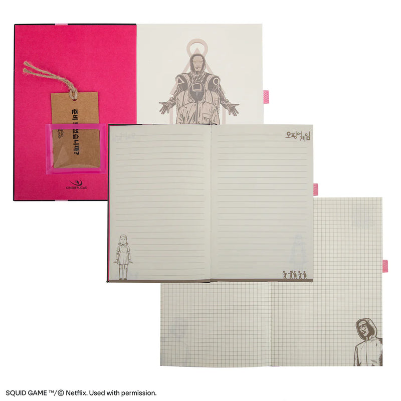 Squid Game Coffin Hardcover Notebook, close-up detail