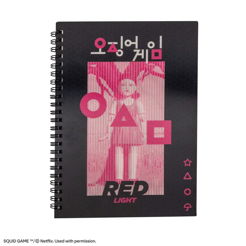 Squid Game Red Light Green Light Lenticular Notebook