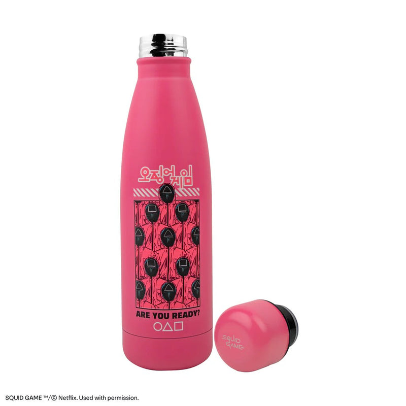 Squid Game Guards Water Bottle, close-up detail