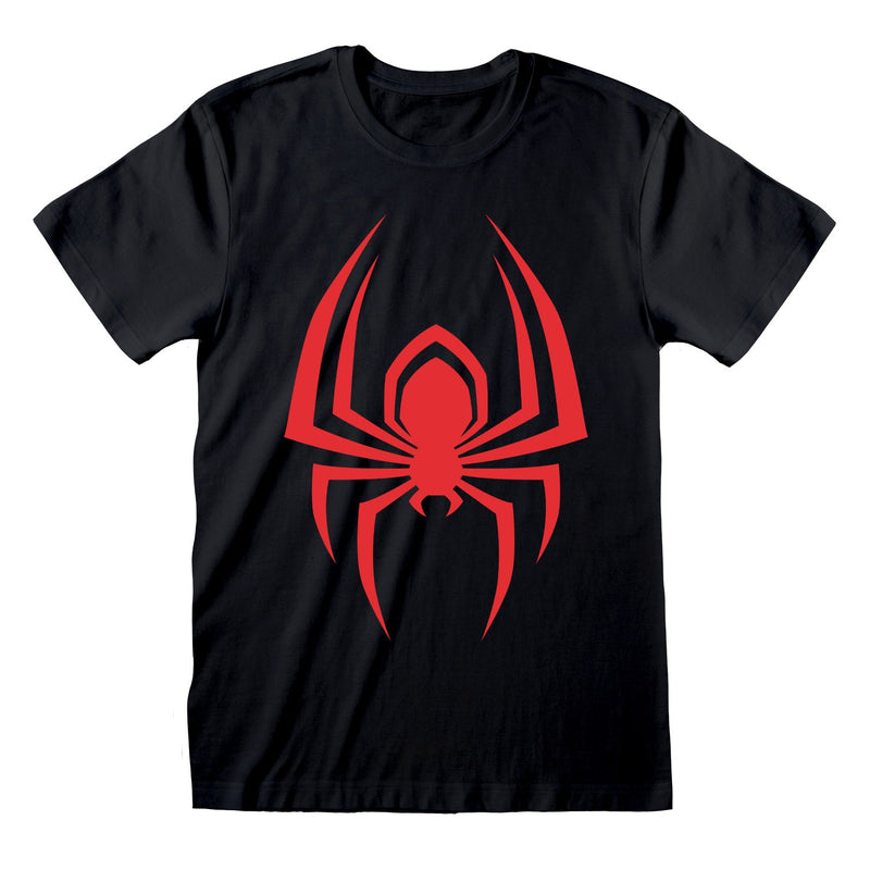 Spiderman Miles Morales Videogame Hanging Spider T-Shirt collectible from Marvel Heroes Inc Dropship