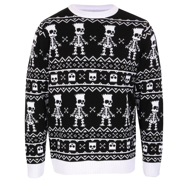 Simpsons Bart Skeleton Repeat Knitted Jumper