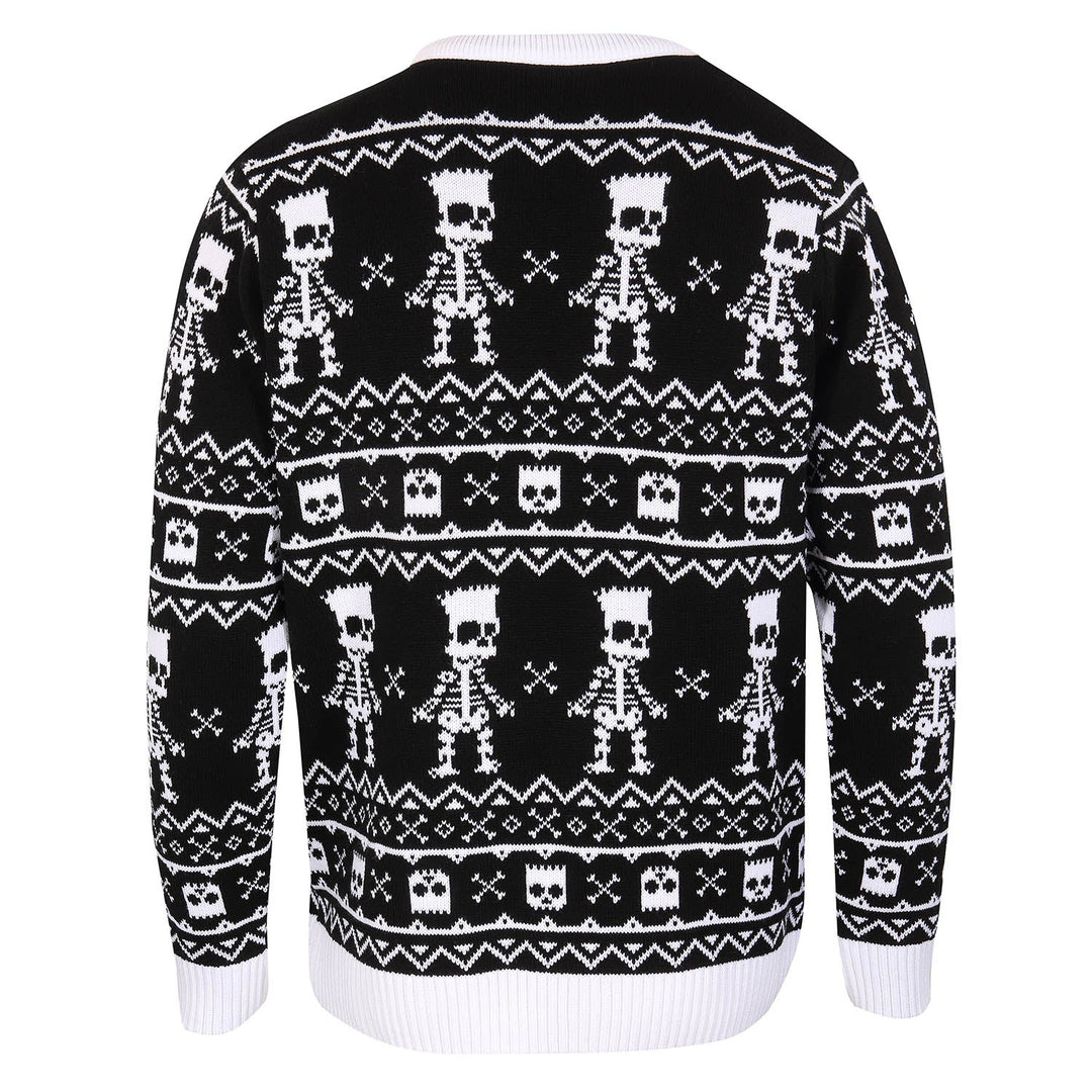 Simpsons Bart Skeleton Repeat Knitted Jumper