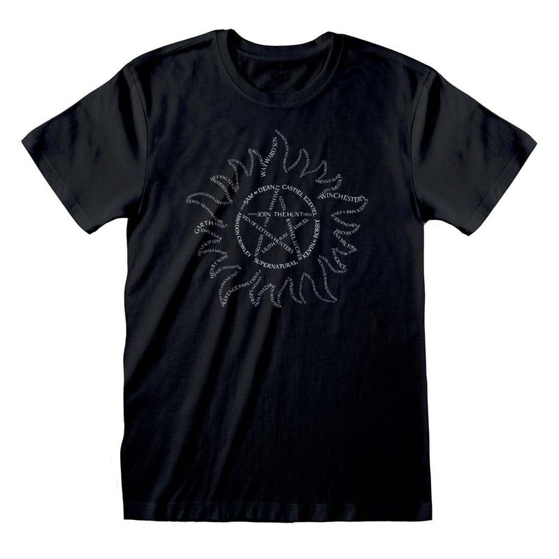 Supernatural Text Symbol T-Shirt collectible from Heroes Inc Dropship
