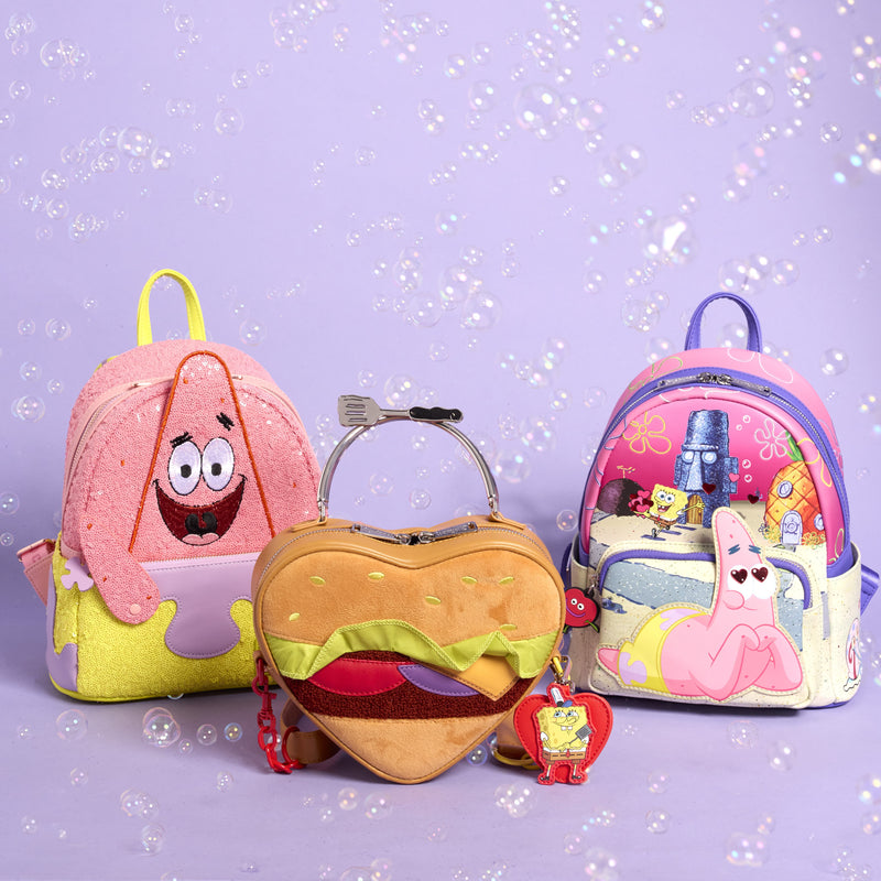 Loungefly - SpongeBob SquarePants & Patrick Star Hearts Mini Backpack side angle