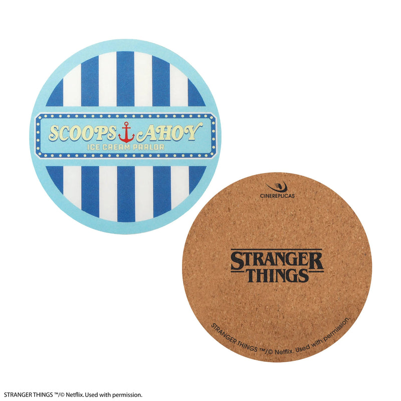 Stranger Things Scoops Ahoy Coaster Set of 4, rear view
