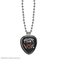 Stranger Things Eddie Munson Hellfire Club Guitar Pick Necklace, side angle