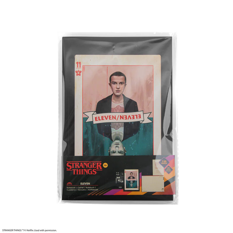 Stranger Things Eleven Upside Down Notebook, side angle