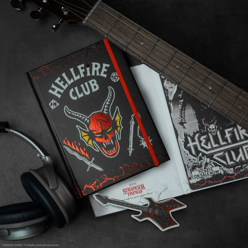 Stranger Things Hellfire Club Hardcover Notebook with Eddie Munson Bookmark
