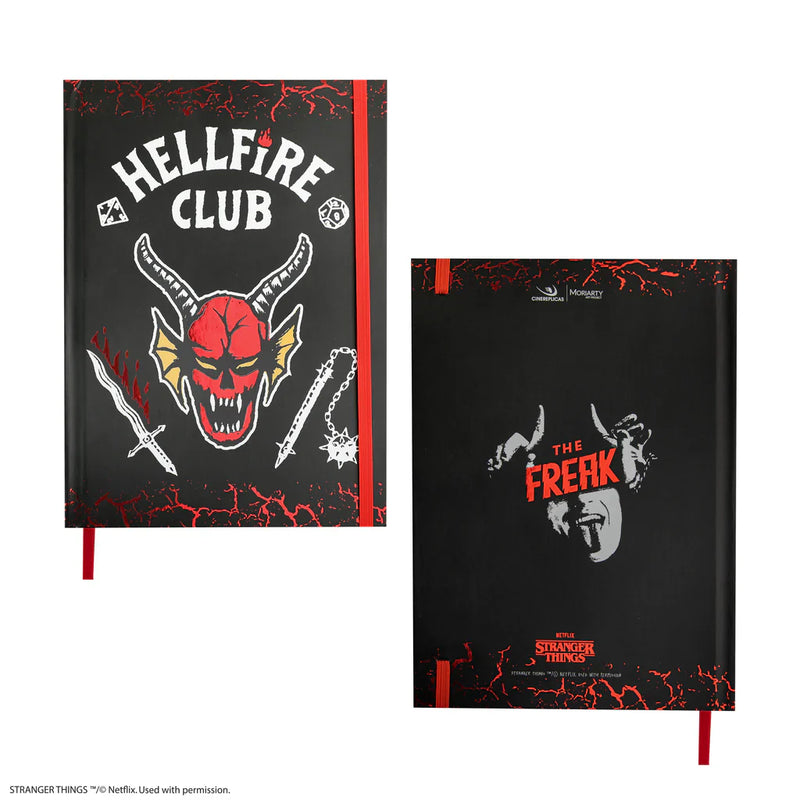 Stranger Things Hellfire Club Hardcover Notebook with Eddie Munson Bookmark, alternate view