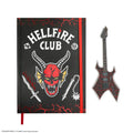 Stranger Things Hellfire Club Hardcover Notebook with Eddie Munson Bookmark, packaging shot