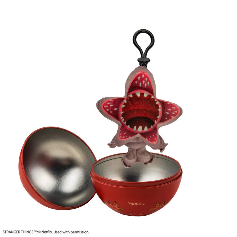 Stranger Things Demogorgon Plush Keychain Holiday Capsule, close-up detail