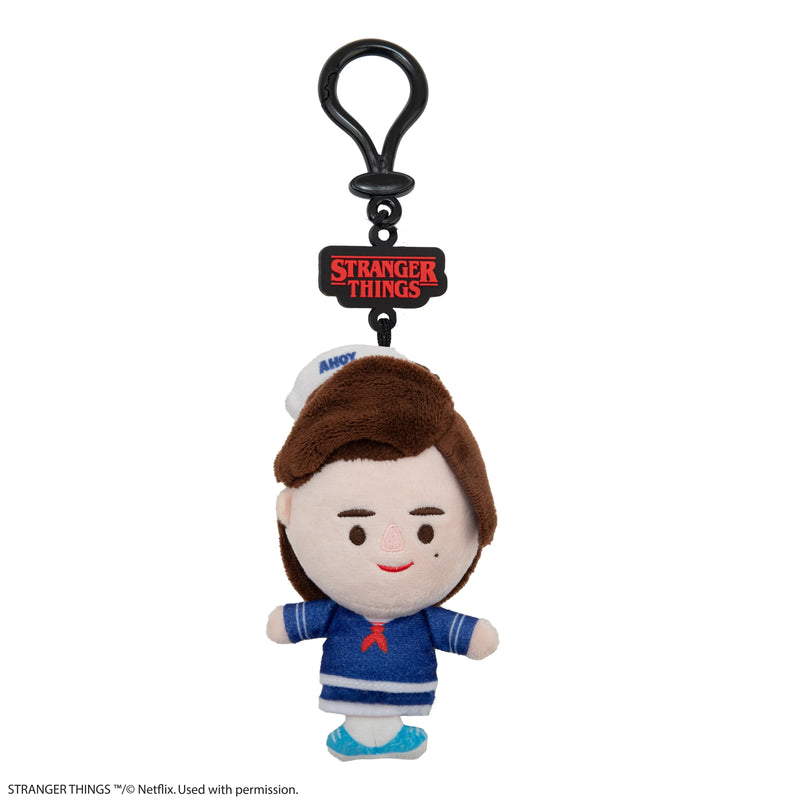 Stranger Things Steve Scoops Ahoy Plush Keyring, side angle