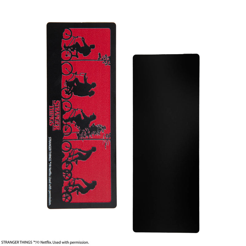 Stranger Things Hawkins Gang Silhouette Metal Bookmark