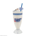 Stranger Things Scoops Ahoy Milkshake Glass Set, close-up detail