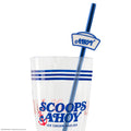 Stranger Things Scoops Ahoy Milkshake Glass Set, side angle
