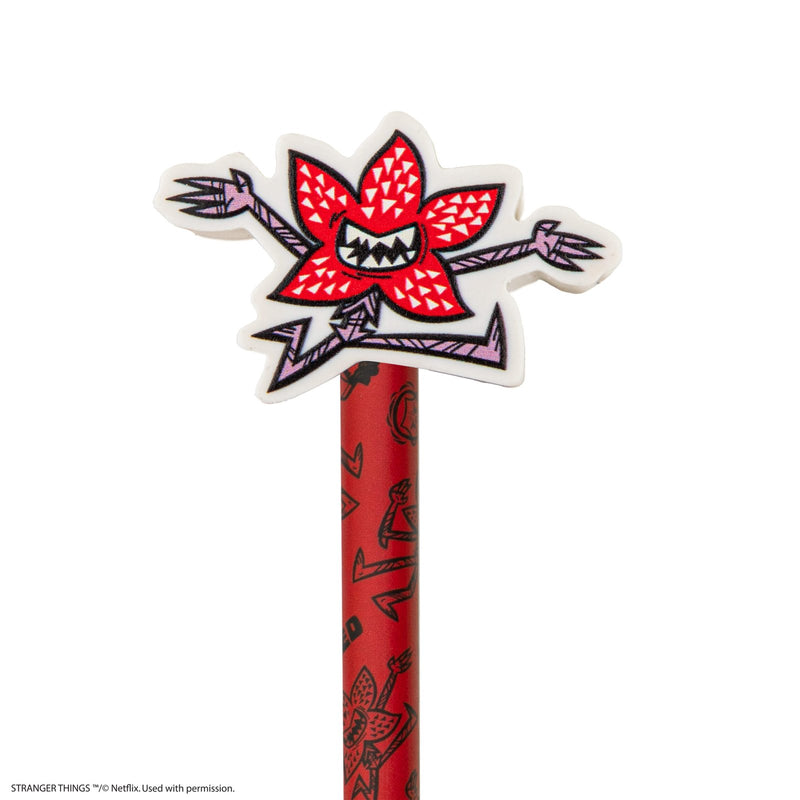 Stranger Things Demogorgon Pencil with Eraser, side angle