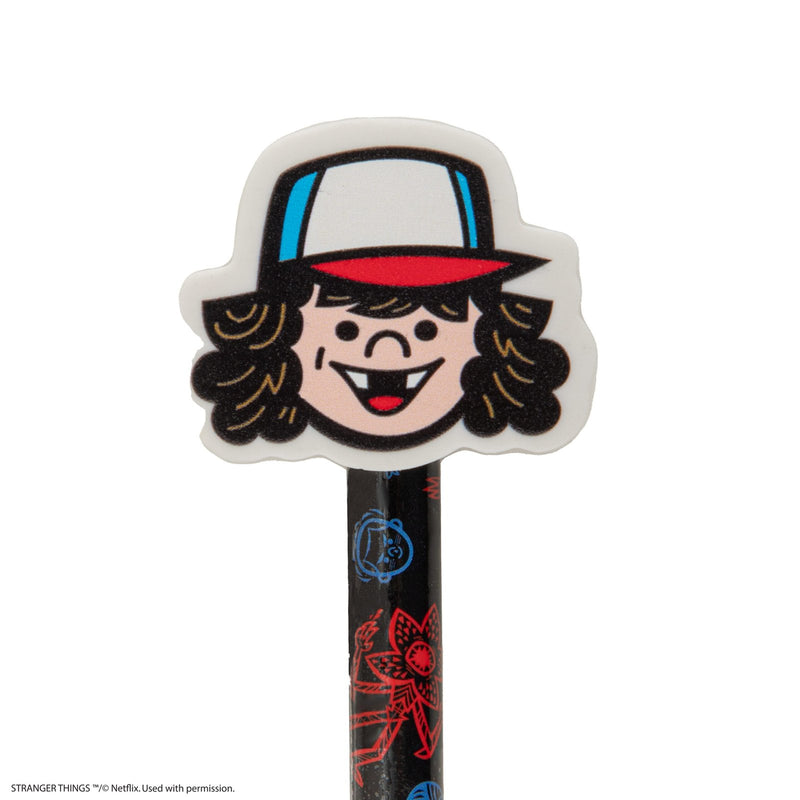 Stranger Things Dustin Pencil with Eraser, side angle