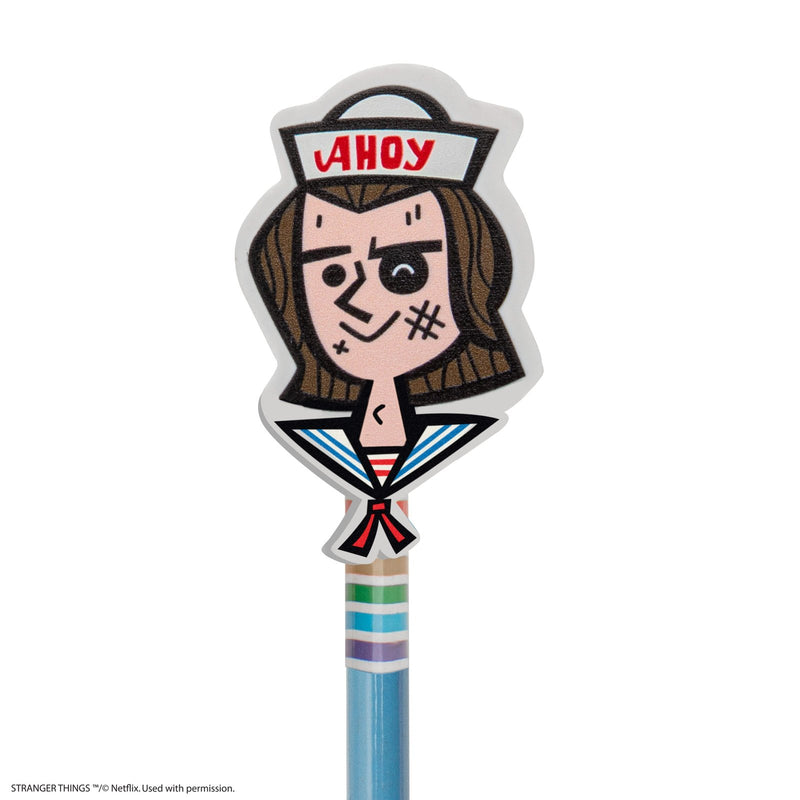 Stranger Things Steve Pencil with Eraser, side angle
