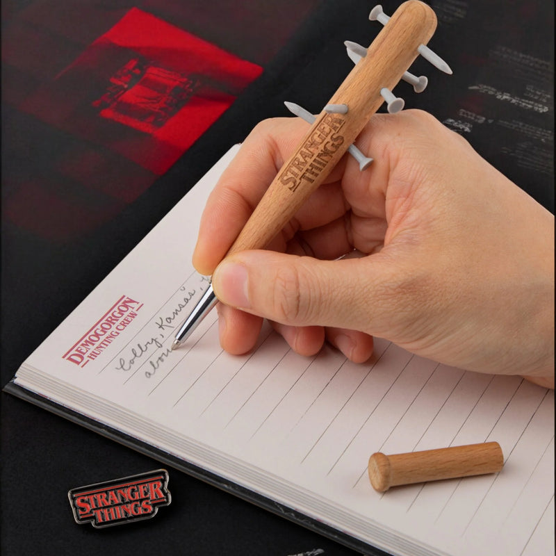 Stranger Things Spiked Bat Pen and Pin Set, side angle