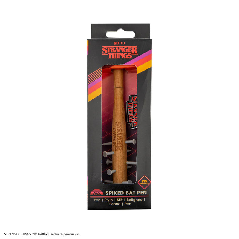 Stranger Things Spiked Bat Pen and Pin Set, close-up detail