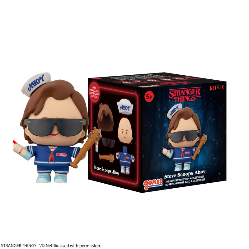 Stranger Things Steve Harrington Scoops Ahoy Gomee Eraser Figurine, side angle