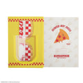 Stranger Things Surfer Boy Pizza Hardcover Notebook, rear view