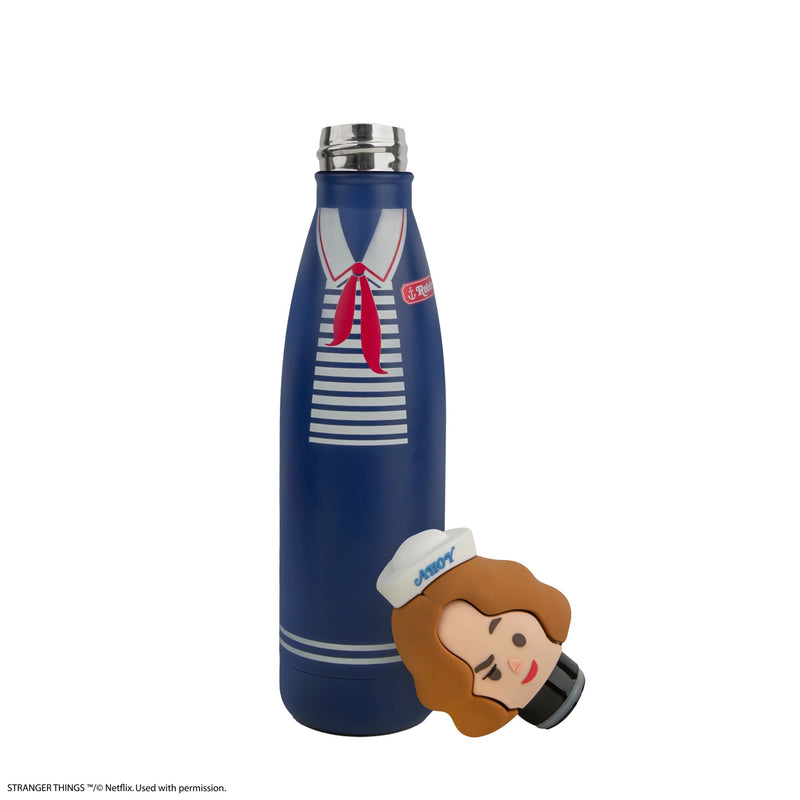 Stranger Things Scoops Ahoy Robin Water Bottle, close-up detail