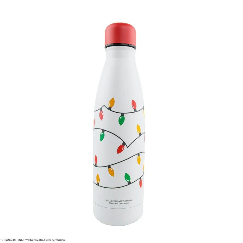 Stranger Things Christmas Lights Insulated Water Bottle, close-up detail