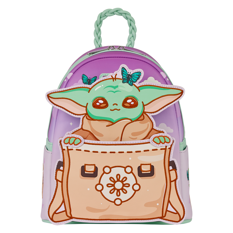 Loungefly - Star Wars The Mandalorian Grogu Butterfly Mini Backpack back view