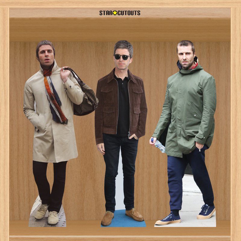 Liam and Noel Gallagher Shelftop Cutout Pack Cardboard Cut Out Height 30cm, rear view