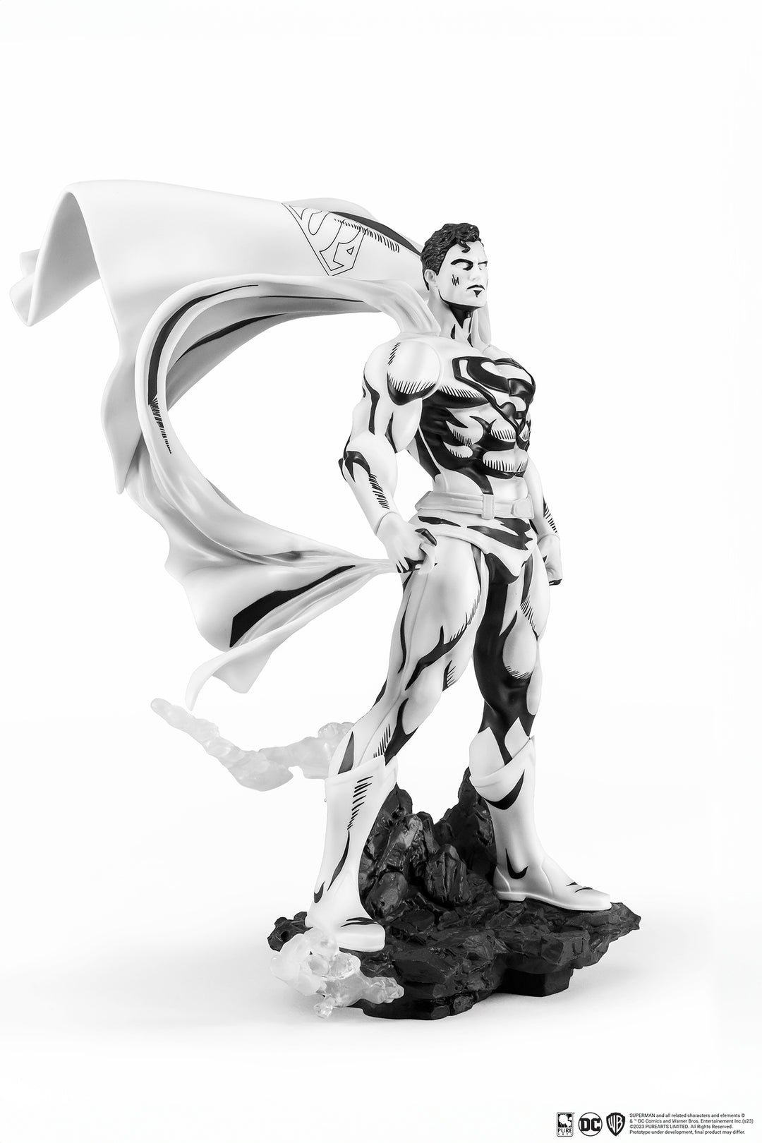 San Diego Comic Con 2024 Exclusive DC Heroes Superman Black PureArts (Black & White) Statue