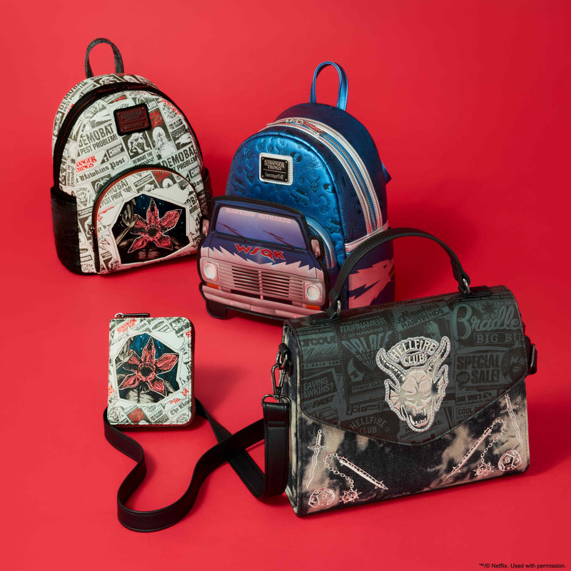 Loungefly - Stranger Things 5 Hellfire Club Crossbody Bag side angle