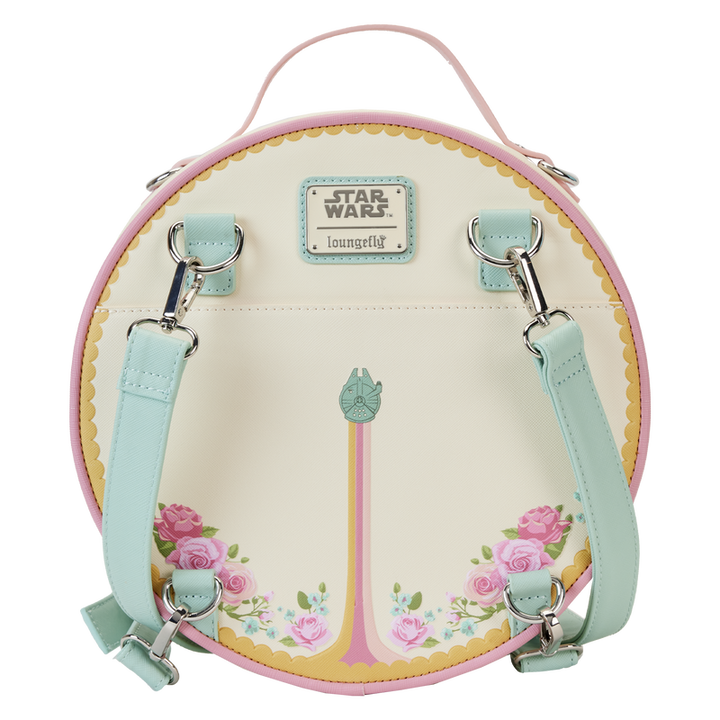 Loungefly Star Wars Rebel Alliance Floral Round Convertible Mini Backpack & Crossbody Bag