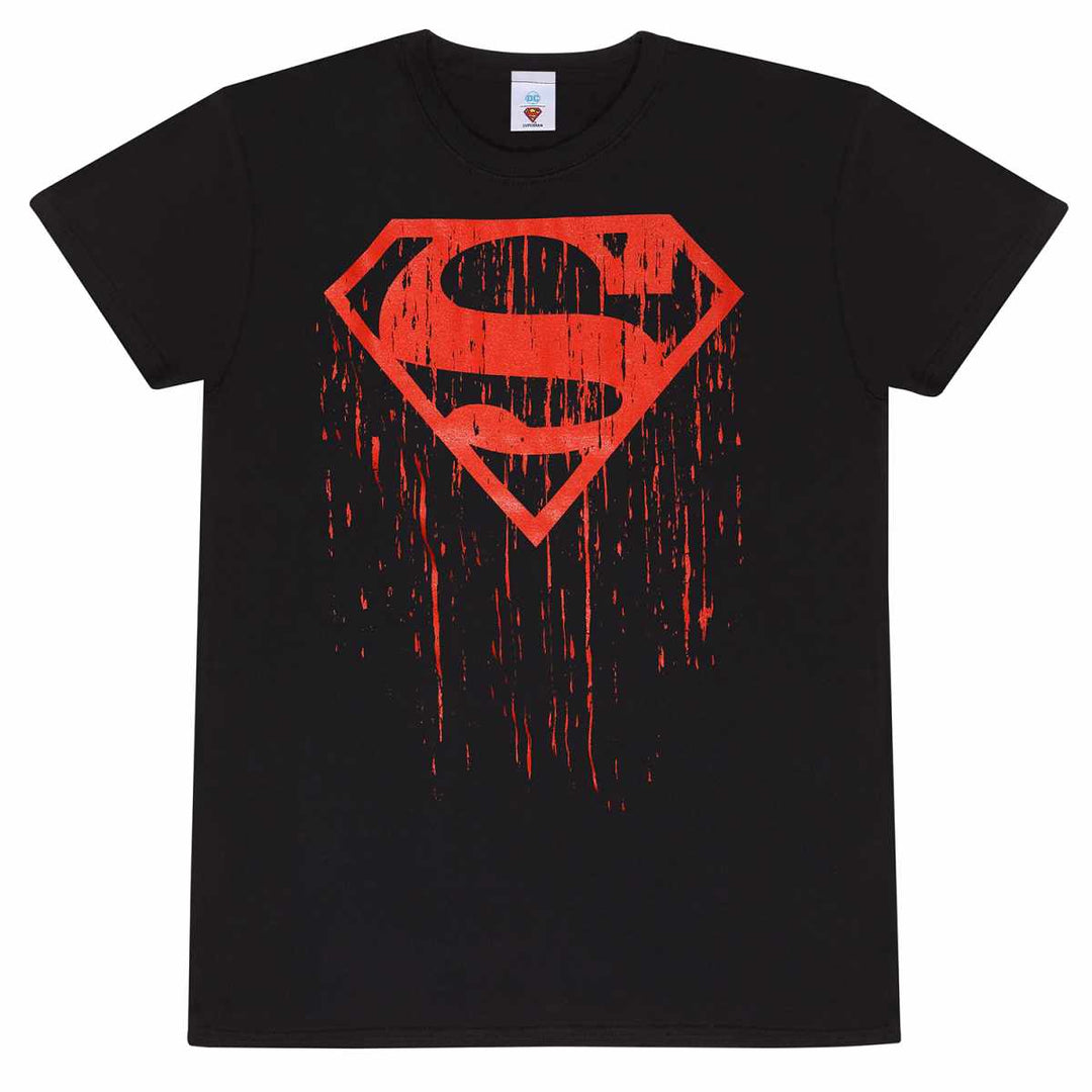 DC Comics Superman Dripping Symbol Unisex Adults T-Shirt