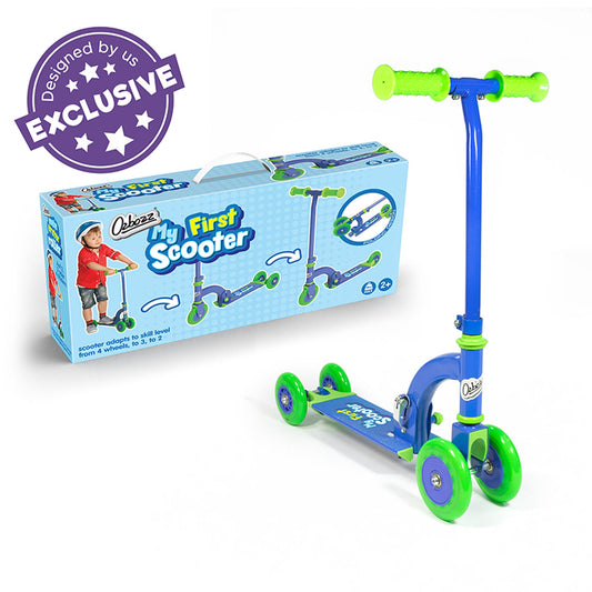My First Kids Scooter Blue - Converts to 2-Wheel