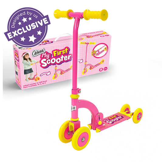 My First Kids Scooter Pink - Converts to 2-Wheel