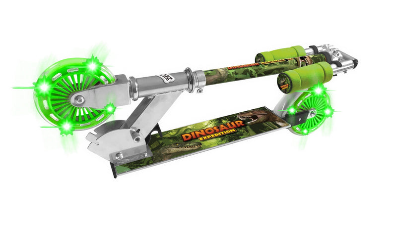 Dinosaur Expedition Kids Scooter with Light Up Wheels - Image 2